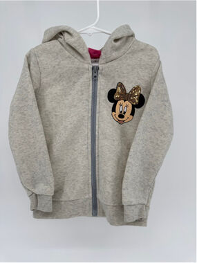 Disney Junior Girl's Gray Minnie Mouse Hoodie Size 5